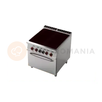 Sporák Sporák sklokeramický elektrický s 4 hořáky a el. troubou GN 2/1 | RM GASTRO, CFC4 98 ET