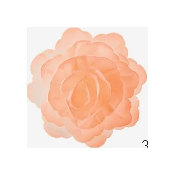 Jedlá dekorace na dort Jedlá dekorace - RŮŽE lososová 7 cm / jedlý papír - 15 kusů