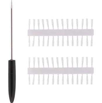 Rybářský háček Zarážky s jehlou Trabucco Rapidstops Complete Set „M“ 56 ks