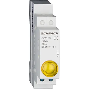 Stykač Schrack Technik spol. s r.o. AZ106802 - Instal. LED signálka AMPARO žlutá 230V AC/DC
