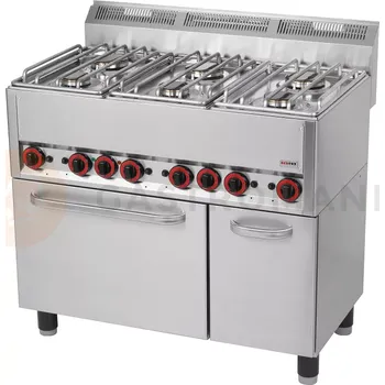 Sporák Plynový sporák s el. troubou 3x3 kW+3x3,6 kW | REDFOX, SPT-90-GL