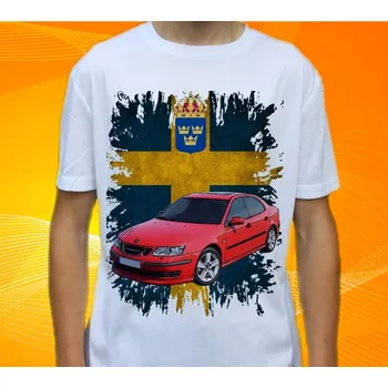 Pánské tričko tričko Saab 9-3 140 (Trička s motivy aut)