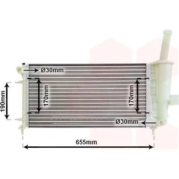 Motor automobilu Chladič, chlazení motoru VAN WEZEL 17002281