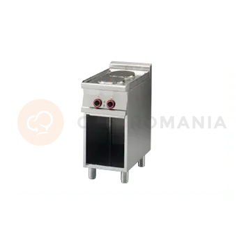 Barová židle Sporák elektrický se skříňkou, 2 plotýnky kulaté | RM GASTRO, PC 74 ET