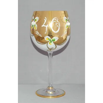 Sklenice Výroční sklenička Natálie 40 let Opál