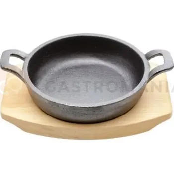 Servírovací stolek Železná pánev na dřevěném podstavci, Ø 120 mm | CHEFFY, 286663