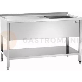 Počítačový stůl Stůl se dřezem, 1200x700x850 mm, jednokomorový dřez po pravé straně | BARTSCHER, 306640
