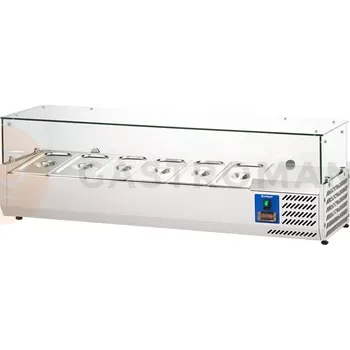 Chladící vitrína, nastavitelná se sklem, 6x GN 1/3 | STALGAST, 834630