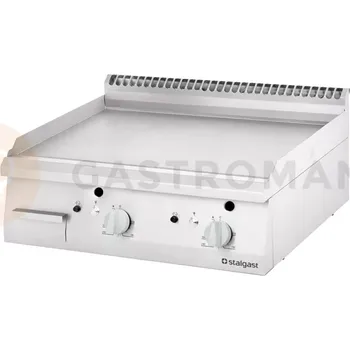 Kuchyňský gril Grilovací deska, plynová 800x700x250 mm, hladká, 13 kW, G20 | STALGAST, 9731110