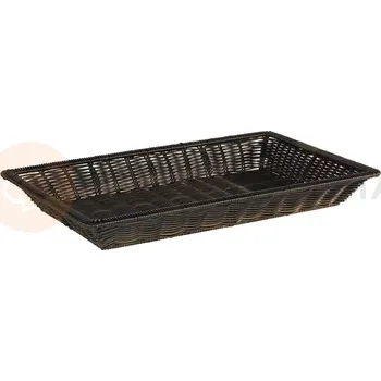 Košík plastový 53 x 32,5 x 10 cm, hnědý | APS, Superstrong