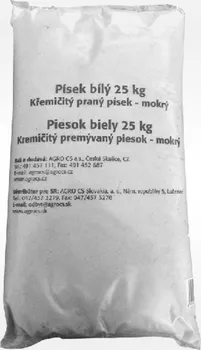 Písek na pískování AGRO CS Křemičitý praný písek mokrý bílý 25 kg