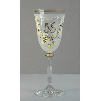 Sklenice Jubilejní sklenice na víno Angela 55 let (250ml bílá)