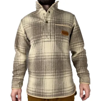 Pánská košile JUBÖ Vlněná košile Bushcraft Wool Shirt - béžová Velikost: S