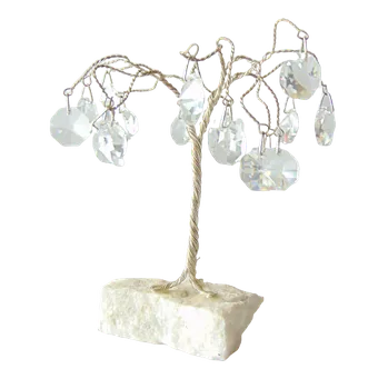 Vánoční stromek Stromeček štěstí s křišťálovými ověsy