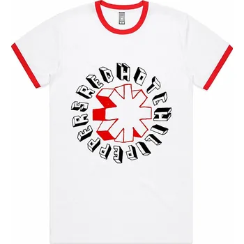 Pánské tričko Red Hot Chili Peppers tričko, Hand Drawn Ringer White, pánské XXL