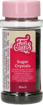 Jedlá dekorace na dort FunCakes Cukrové krystalky 80 g černé