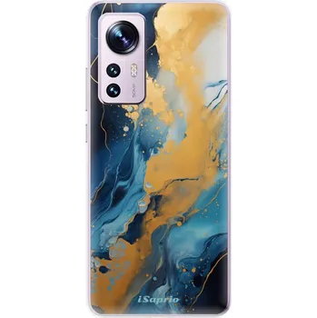 Pouzdro na mobilní telefon Odolné silikonové pouzdro iSaprio - Blue Gold Marble - Xiaomi 12 / 12X