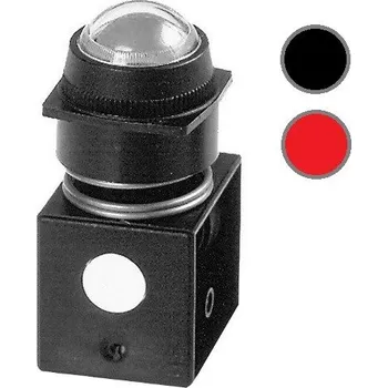 Kompresor Pneumatický vizuální indikátor tlaku 22mm, 1-8 bar, signalizace bez tlaku (červená) Parker PXV-F1214