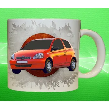 hrnek Toyota Yaris 1999 75ml (hrneček s osobním autem TOYOTA)