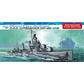 RC model letadla Model Kit loď 1027 - U.S.S. LIVERMORE DD-429 GLEAVES CLASS DESTROYER 1942 (SMART KIT)