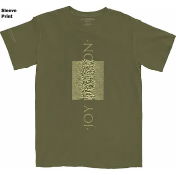 Pánská móda Joy Division tričko, Blended Pulse Sleeve Print Green, pánské M