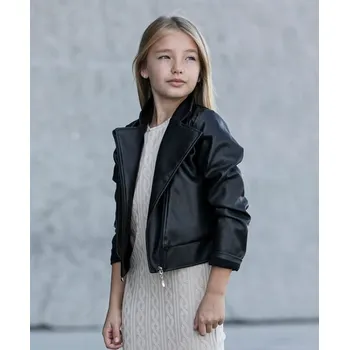 Dívčí bunda Dívčí bunda ECO kůže černá - 104/110