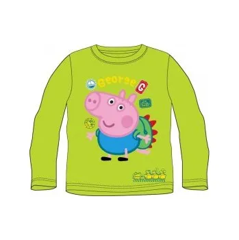 Chlapecká košile E plus M - Dětské tričko s dlouhým rukávem Prasátko Peppa - zelené 92