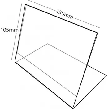 Plastový stojánek L 105 x 150 (A6) na šířku čirý 105 x 150 (A6) na šířku čirý - 1 ks