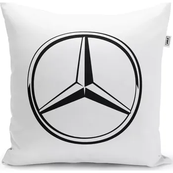 Polštář Dekorační polštář Logo 1 Bílá - Sablio - 50x50 cm