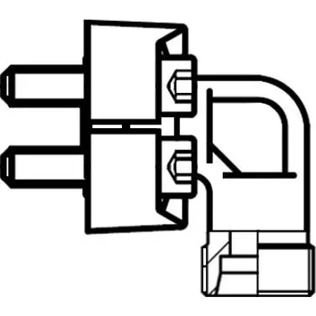 Instalatérský materiál Hydraulický 90° adaptér příruby 1 1/2", 160 bar, M12x35 Parker WFS36/42LOMDCF