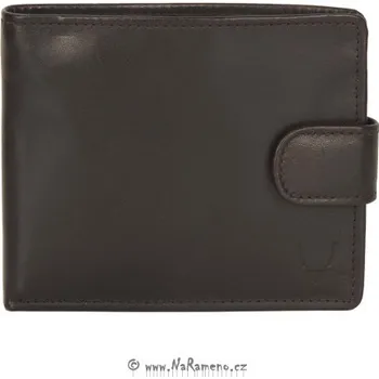 Peněženka Pánská hnědá peněženka HIDESIGN se zapínáním na knoflík 038