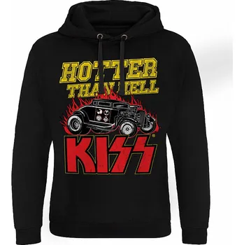 Pánská mikina KISS mikina, Hotter Than Hell Epic Hoodie Black, pánská XXL