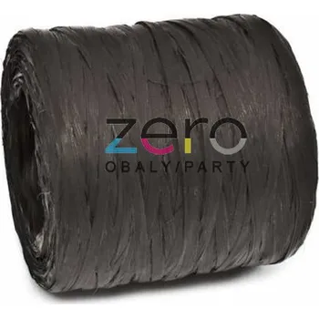 Stuha Lýko umělé RAPHIA 200 m - černá