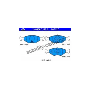 Brzdová destička Sada brzdových destiček ATE 13.0460-7127 (AT 607127) - FIAT