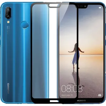 Picasee 3D ochranné tvrzené sklo s rámečkem pro Huawei P20 Lite - černé
