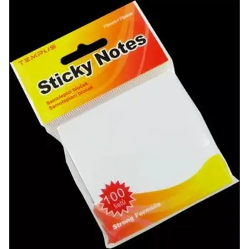 Samolepící bloček pastel 75 x 75 bílý závěs