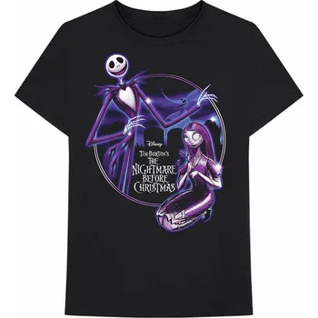 Pánská móda The Nightmare Before Christmas tričko, Purple Graveyard Black, pánské XXL