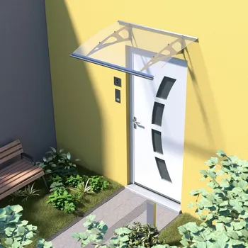 Stříška nad vchodové dveře vchodová stříška LANITPLAST BLUEMOON 150/89 stříbrná PK981