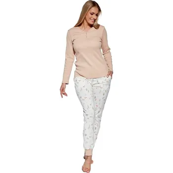 Dámské noční prádlo Dámské pyžamo CORNETTE.1168 EMY BEIGE M 0