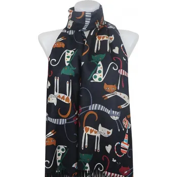 Šála Dámský kočičí šál, černý, novinka