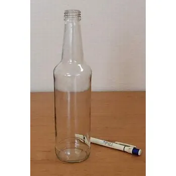 Láhev Lahev na destiláty alkohol skleněná čirá 0,5 l šroubovací