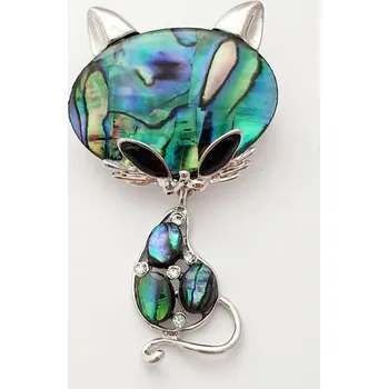 Brož Kočka č.2 - brož, přívěsek