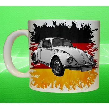 hrnek Volkswagen brouk I 75ml (hrneček s osobním autem Volkswagen )