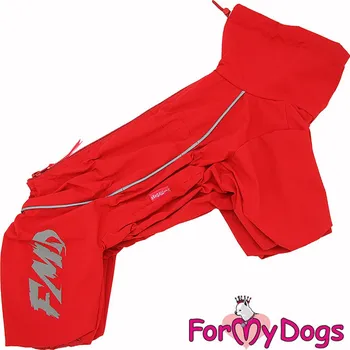 Obleček pro psa FOR MY DOGS pláštěnka PLAID RED, červená Velikost: 22/XXXL