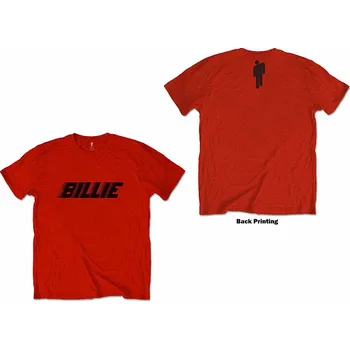 Pánská móda Billie Eilish tričko, Racer Logo &amp; Blohsh Red BP, pánské XL
