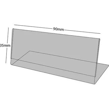 Plastový stojánek L 35 x 90 na šířku antireflexní Plastový stojánek L 35 x 90 na šířku antireflexní - 1 ks