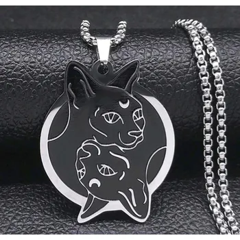 Náhrdelník Pánský náhrdelník s přívěškem koček