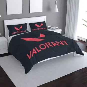 Povlečení Saténové povlečení VALORANT Black - Sablio - 140x220 / 90x70