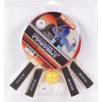 Pingpongová pálka Pálka na stolní tenis Buffalo Family - set 4ks + 3 míčky