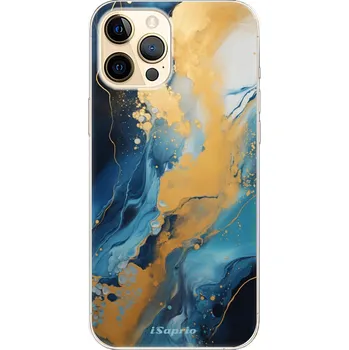 Pouzdro na mobilní telefon Odolné silikonové pouzdro iSaprio - Blue Gold Marble - iPhone 12 Pro